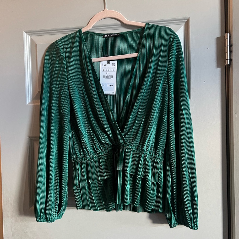 Green Zara Top